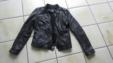 Tigha lederjacke schwarz damen - schwarz,
