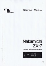 Service Manual-Anleitung für Nakamichi ZX-7 