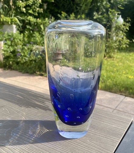 Große glas vase mundgeblasen - große,
