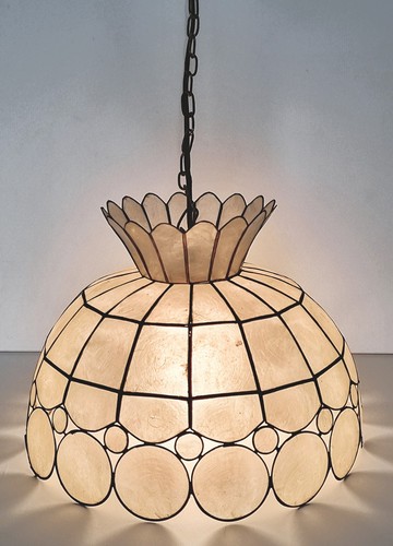 Vintage capiz muschel lampe - vintage,