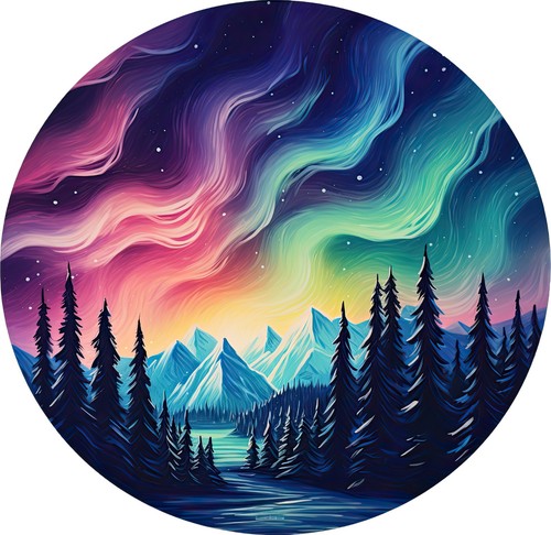 Sticker nordlicht - 3x,
