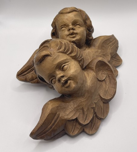Vintage holzrelief engel - vintage,