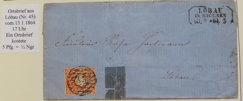 Sachsen 1864 ortsbrief - 1864,