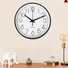Diompirux 20cm Weiß Hohe Genauigkeit Wanduhr, Einfach zu Lesen, Wanduhr Ohne 