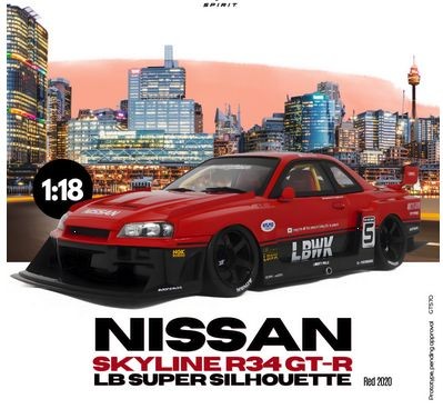 Spirit nissan skyline - 1:18,
