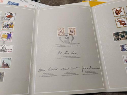 Briefmarken mit sonderstempel - briefmarken,