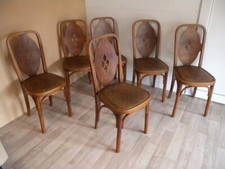 6er Satz Stühle Josef Hoffmann Nr. 384 J & J. Kohn Jugendstil Antik um 1900