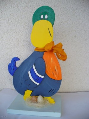 Ente holzfigur ostern - ente,