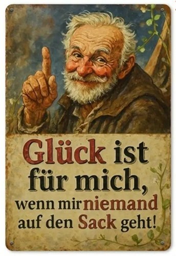 Retro blechschild mit spruch - retro,