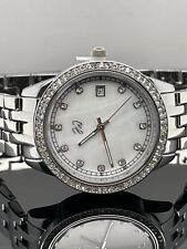 EXCLUSIVE DAMEN QUARZ UHR 2 IN 1  + KRISTALL+ PERLMUTT ZIFFERBLATT# SCHMUCKJAGD