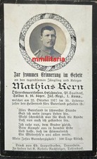 Sterbebild WWI Soldat Saaldorf