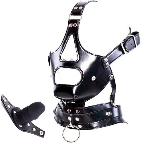 Kopfmaske mit mundknebel - kopfmaske,