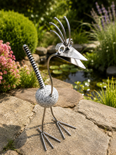 Edelstahl vogel steinvogel - edelstahl,