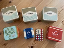 Fossil Sammeldose Uhrendose Schmuckdose Blechdose Vintage Retro