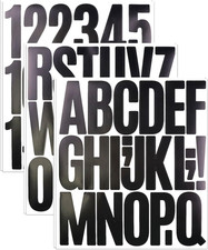 3 Zoll selbstklebende Buchstaben Zahlen Aufkleber, 6 Blatt Vinyl zum Aufkleben großes Alphabet St