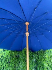 Weishäupl Teak Sonnenschirm Rund Blau