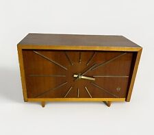 Weimar Tischuhr Kaminuhr Buffetuhr  Holz Vintage Uhr Braun Alt Retro