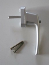 Fenstergriff MACO Tresor Druckknopf Sperrknopf in silber (F1) Fensterolive