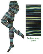 Warme Ringelstrumpfhose Damen