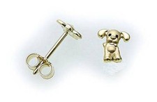 Children's earrings stud dog