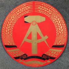 Großes Orig. GDR emblem 29 cm PVC state coat of arms DDR Staatswappen FDJ SED