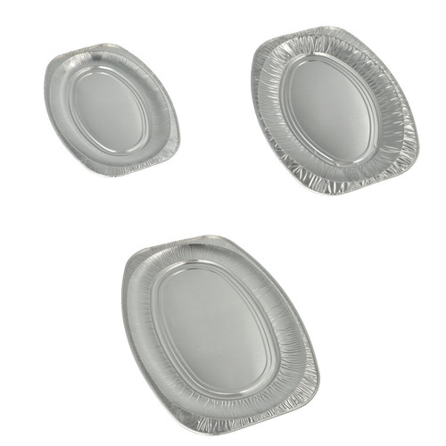 Alu servierplatten oval - servierplatten,,