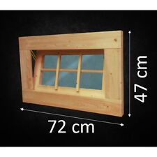 Kippfenster 72x47 cm Holzfenster Gartenhaus Gartenhausfenster Carport + NEU+