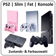 Sony Playstation 2 Slim Konsole | inkl. PS2 Controller | Schwarz | Silber | Pink