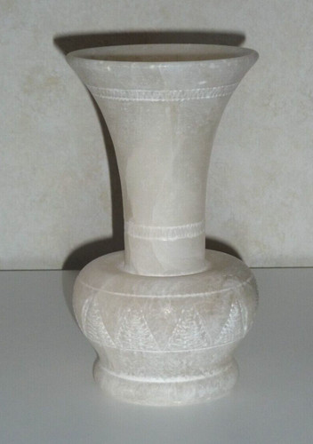 Vintage alabaster vase weiß - vase,
