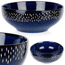 Keramikschüssel Schale Salatschüssel Salatschale Keramik dunkelblau 25 cm 2,8 L