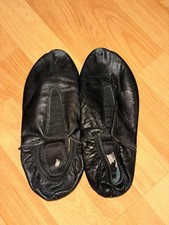 Gymnastik Turnschläppchen Ballettschuhe Schläppchen Gr 39 Schwarz getragen