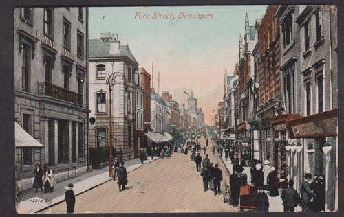 1912 postkarte fore street mit - postkarte,