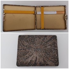 altes Zigarettenetui S Alpacca versilbert - Vintage . 1930er - 1950er Jahre