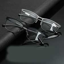 Neu Gleitsichtbrille Blaulichtfilter 1.00-4.00 Metall Lesebrille Arbeitsbrille