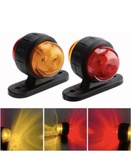 2x 24V LED Rot Orange Seitenblinker Lichter Lampen für Lkw Volvo DAF Mercedes