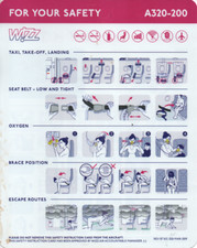 Safety card wizz airlines - safety,