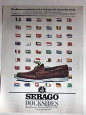 #10668 Zeitschr.-Werbeblatt Bootsschuhe "SEBAGO DOCKSIDES" USA 1988