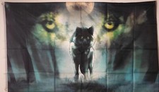 Fahne flagge 150x90cm wolf - fahne, /