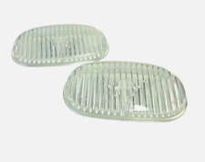 2x Glas Streuscheibe Hella 128 Nebelscheinwerfer klar Porsche 356 Mercedes 190SL