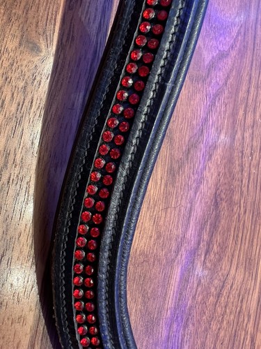 Stirnriemen strass leder - stirnriemen,strass,, leder,wb