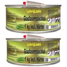 Glasfaserspachtel 2 x 1kg & Härter  Faserspachtel Spachtelmasse Autolack