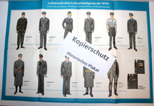 DDR NVA Lehrtafel / Uniformen
