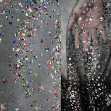 Netz Pailletten Strass Stoff