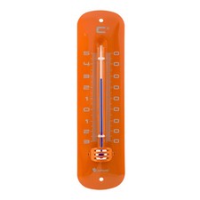 19cm Außenthermometer Metall Retro-Still orange Innen Garten Thermometer Analog