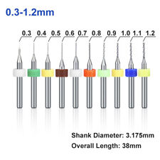 Micro PCB VHM Bohrer Set 10 Stück Hartmetall Schaftfräser Fräser für Dremel