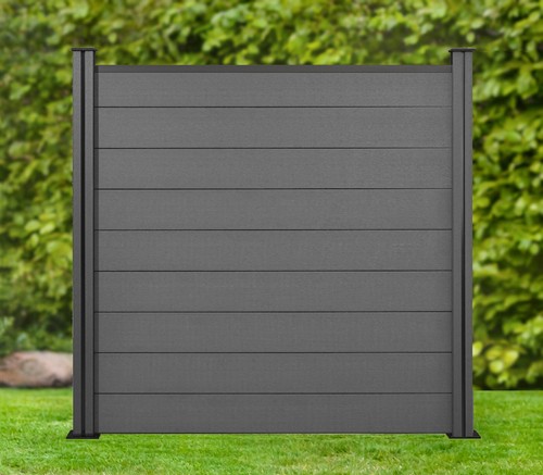 Wpc zaun grau sichtschutzzaun - zaun,