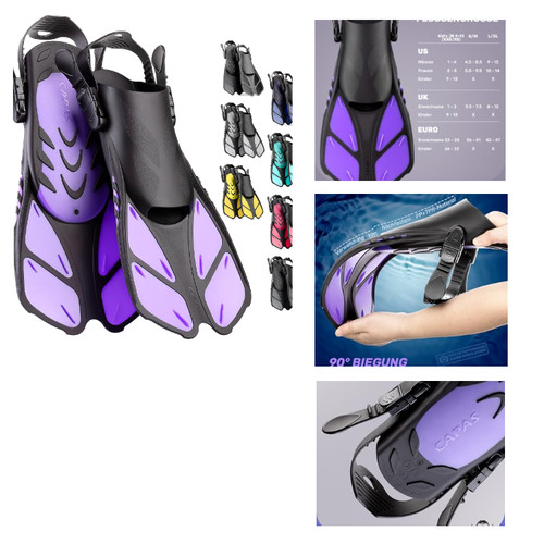 Schnorchelflossen violett - schnorchelflossen,