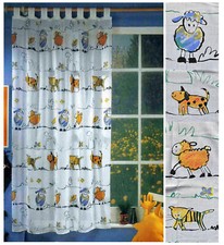 Kindergardine Schlaufenschal Kinderzimmer Deko Gardine Tiere Vorhang Kind Typ804