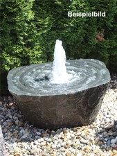 Quellstein Basalt 40cm mit Fontäne Gartenbrunnen Springbrunnen Komplettset