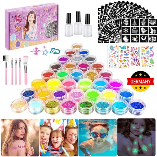 Glitzer tattoo set kinder - tattoo, 36